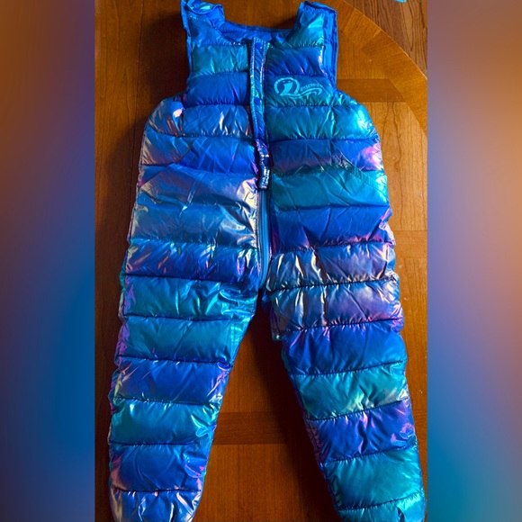 Metallic puffy snow pants - kids size 5/6 - Picture 1 of 5